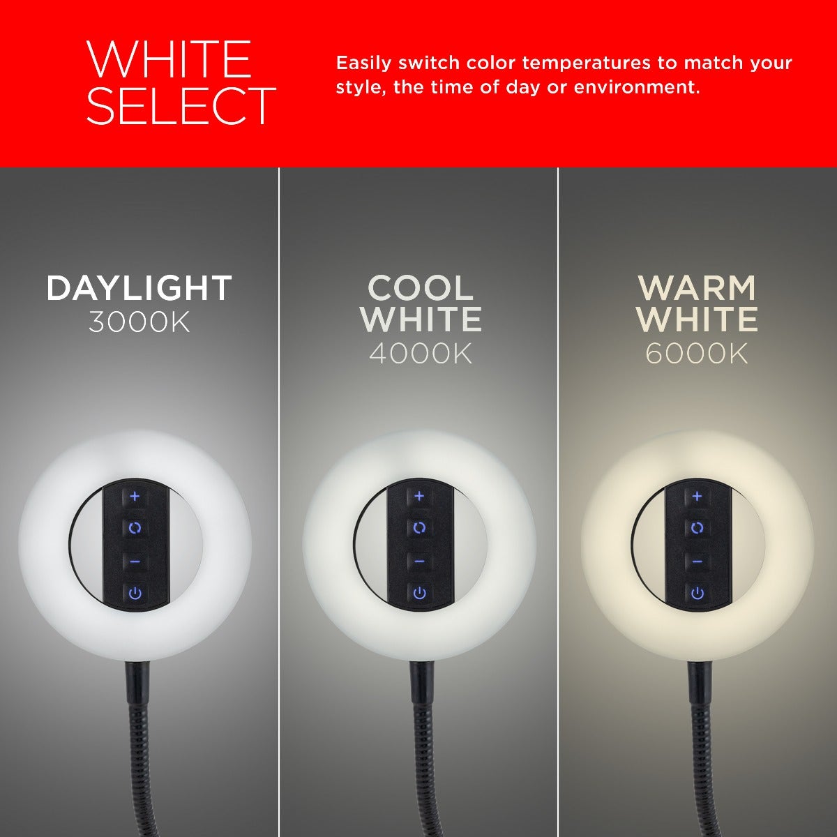 UltraPro USB LED Selfie Video Light, Black