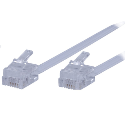 Power Gear 50ft. Ultra Thin Phone Line Cord, White