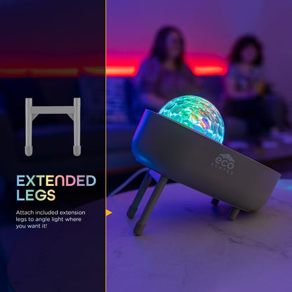 Enbrighten EcoScapes Galaxy Wave Projector LED Tabletop Night Light with Sound Effects, White