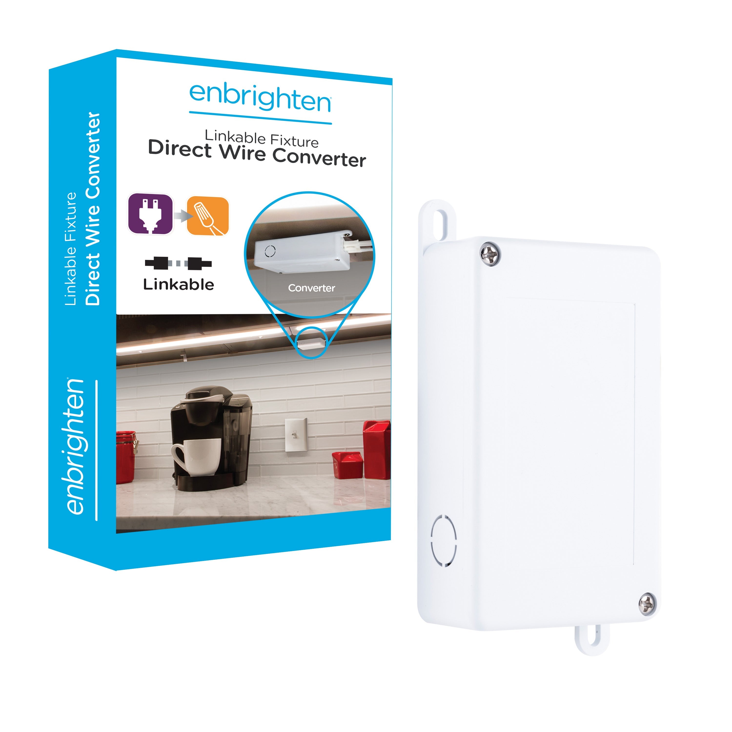 Enbrighten Direct Wire Conversion Box, White β Jasco