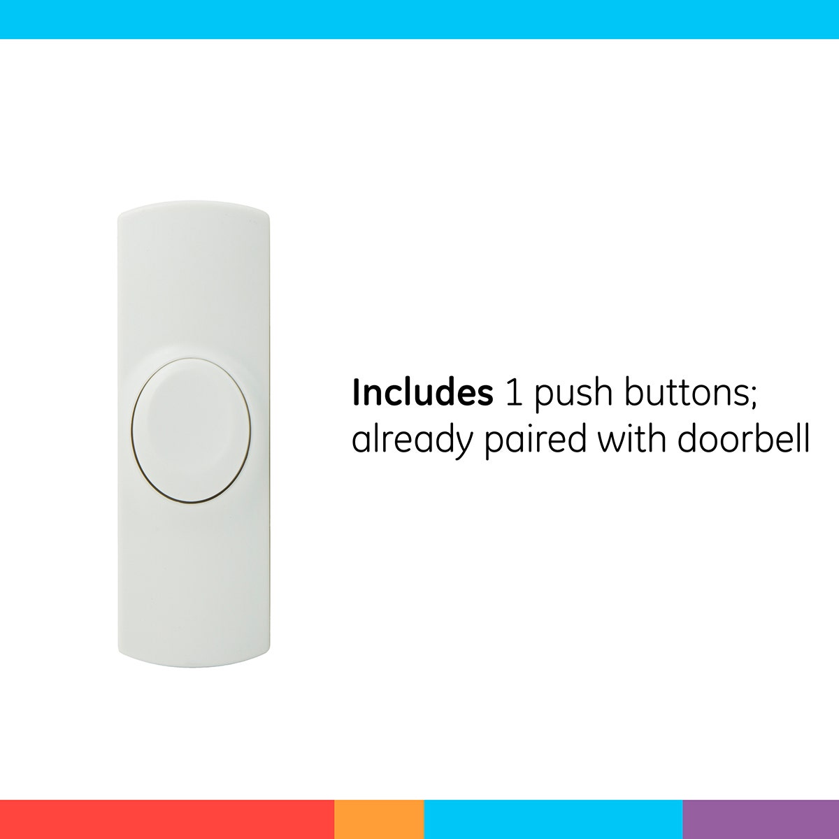 GE Plug-In 8-Chime Wireless Door Chime Kit, White