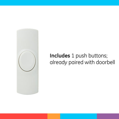 GE Plug-In 8-Chime Wireless Door Chime Kit, White