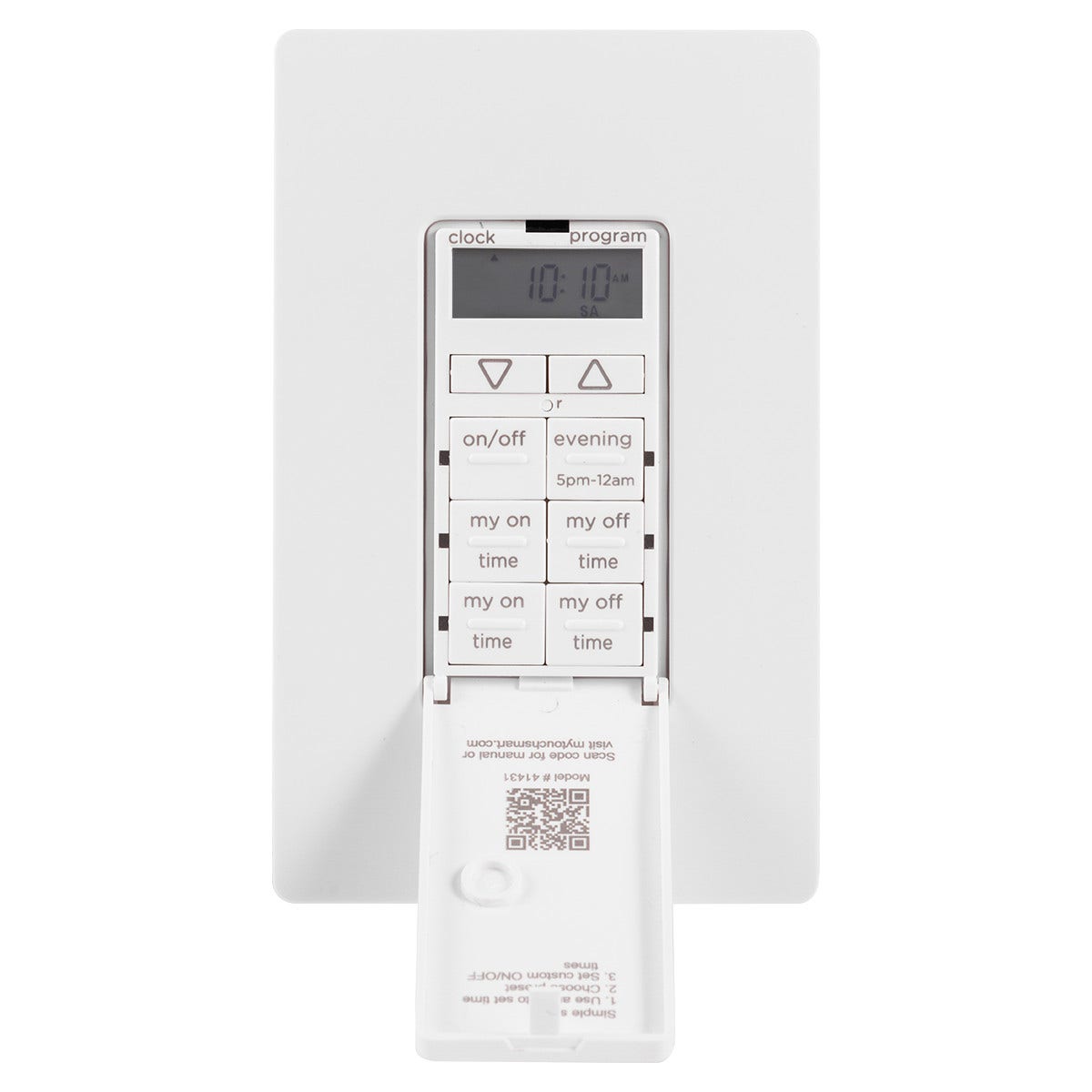 myTouchSmart Indoor In-Wall Digital Simple Set Timer, White