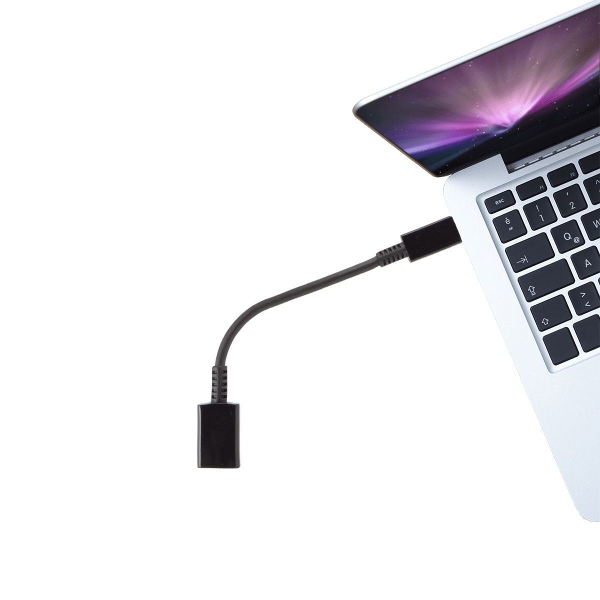 GE USB-C to USB-A Female Adapter, Black