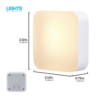 Lights by Night Tunable White Light Sensing Dimmable LED Night Light, 4 Pack