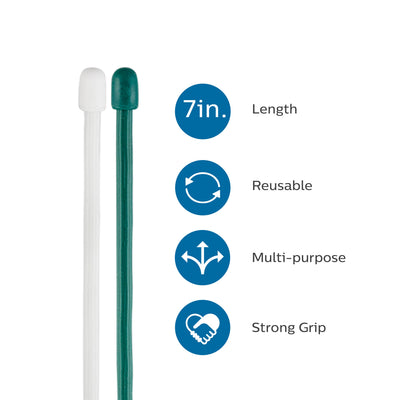 Philips Zip Ties, 7in. 6 Pack,  Green and White