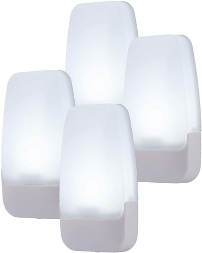 GE Light Sensing LED Night Light, 4 Pack, White