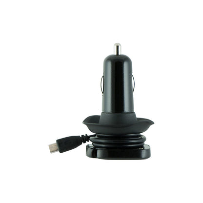 GE 2-USB Wrap-in-Charge Car Charger, Black