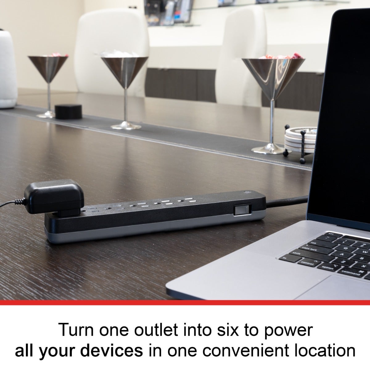 GE 6-Outlet 15ft. Surge Protector, Black