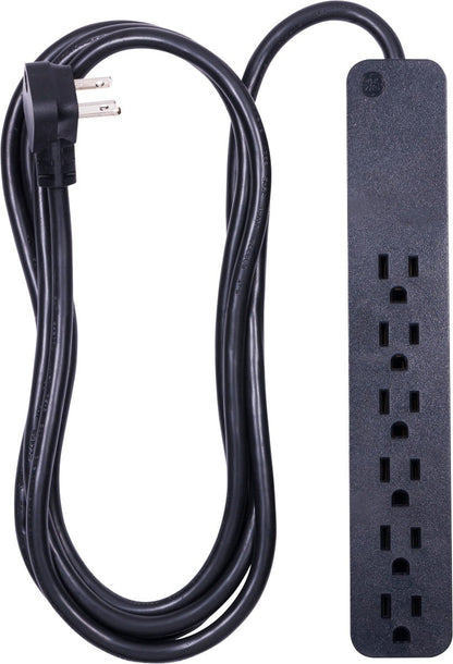 GE 6-Outlet 8ft. Surge Protector, Black