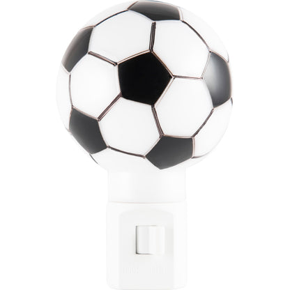 Lights by Night Soccer Ball Manual On/Off LED Night Light, Black/White