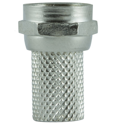 GE RG6 Twist-On F Connectors, Silver, 10 Pack