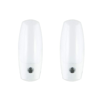 Energizer Plug-In Light Sensing LED Night Light, 2 Pack, White