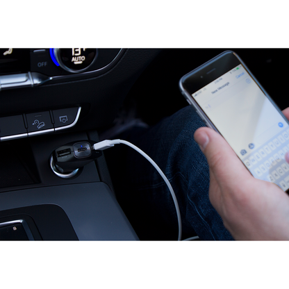 Philips 3-USB Car Charger with 1 USB-C and 2 USB-A and Power Delivery, Black