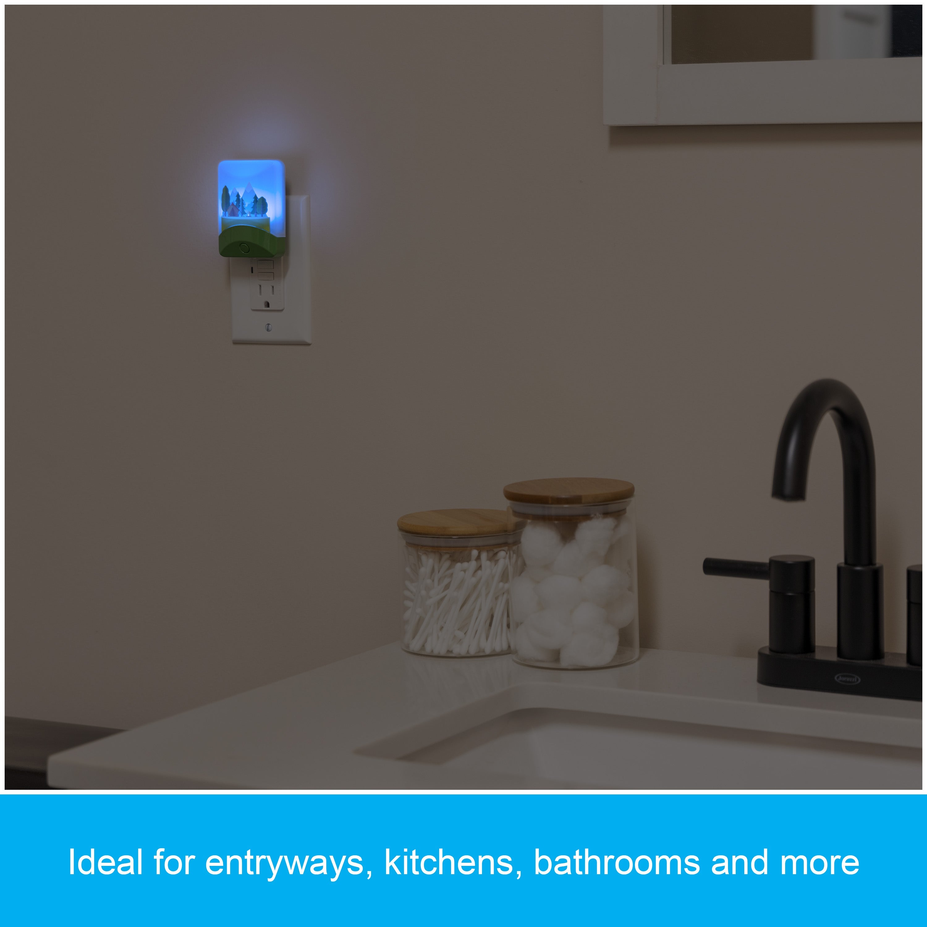 GE Color Changing Camping Adventure LED Night Light, Green