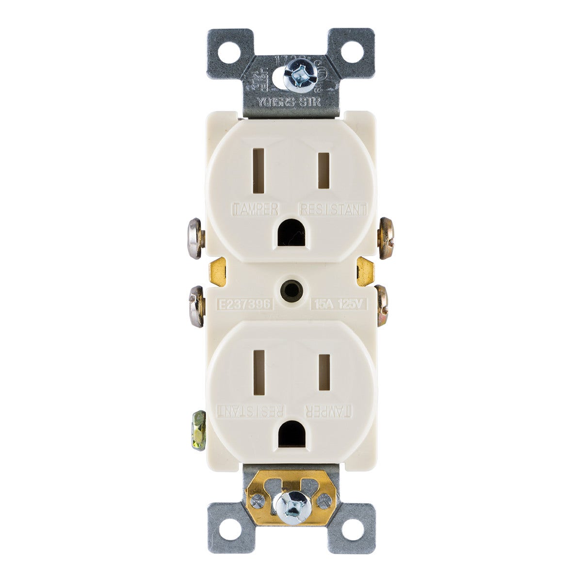 GE Grounding Tamper Resistant Safety Outlet, Light Almond