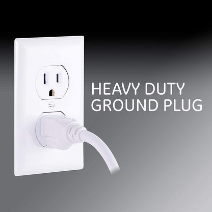 GE Pro 7-Outlet 6ft. Surge Protector, White