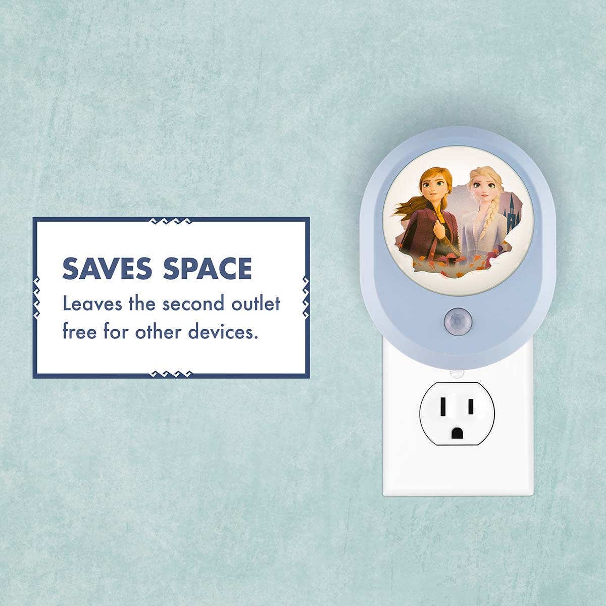 Disney Frozen II Motion-Sensing Light Sensing LED Night Light, Blue