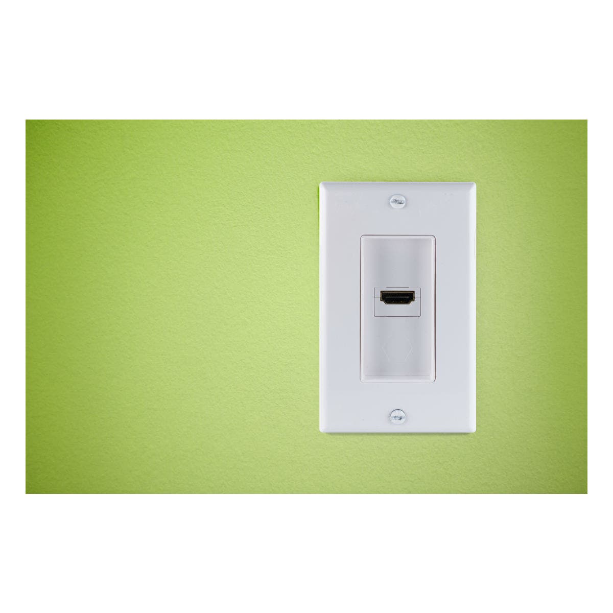 GE Single HDMI Wall Plate, White
