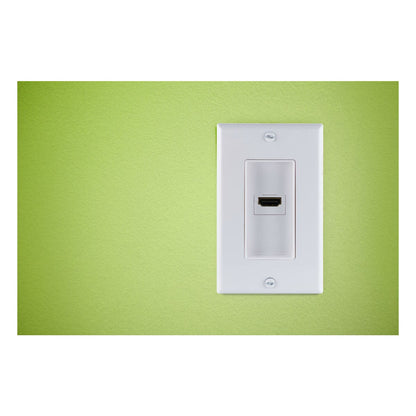 GE Single HDMI Wall Plate, White