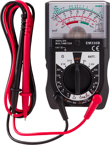 Power Gear 14-Range Analog Multimeter, Black