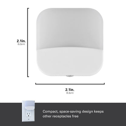 Lights by Night Mini Light Sensing LED Night Light, 4 Pack, White