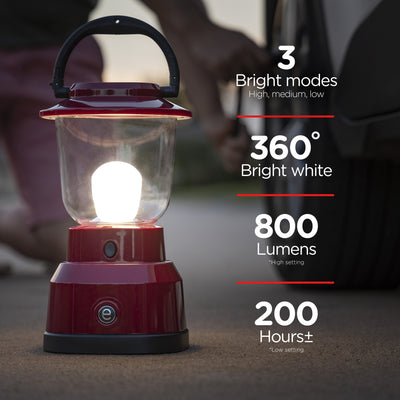 Enbrighten LED 6D USB Charging Lantern, Red