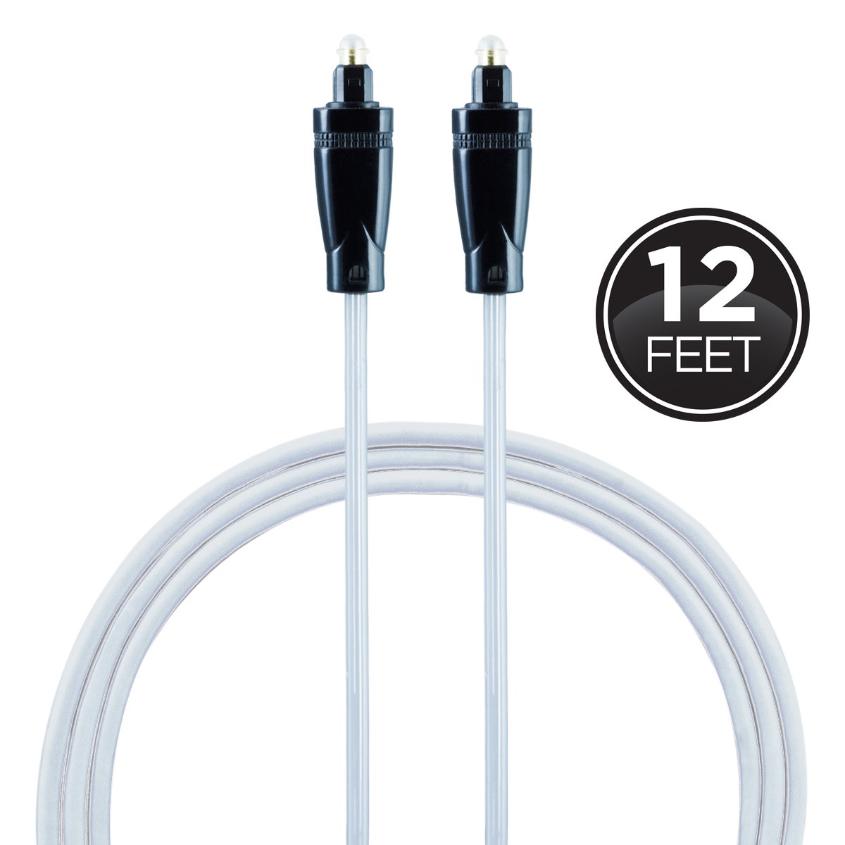 GE 12ft. Digital Toslink Cable, Silver