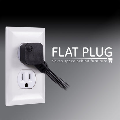 GE Pro 4-Outlet 2-USB 3ft. Surge Protector, Black