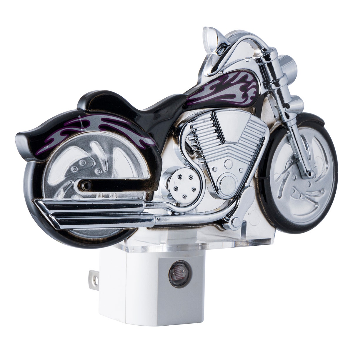 GE Motorcycle Light Sensing LED Night Light, White