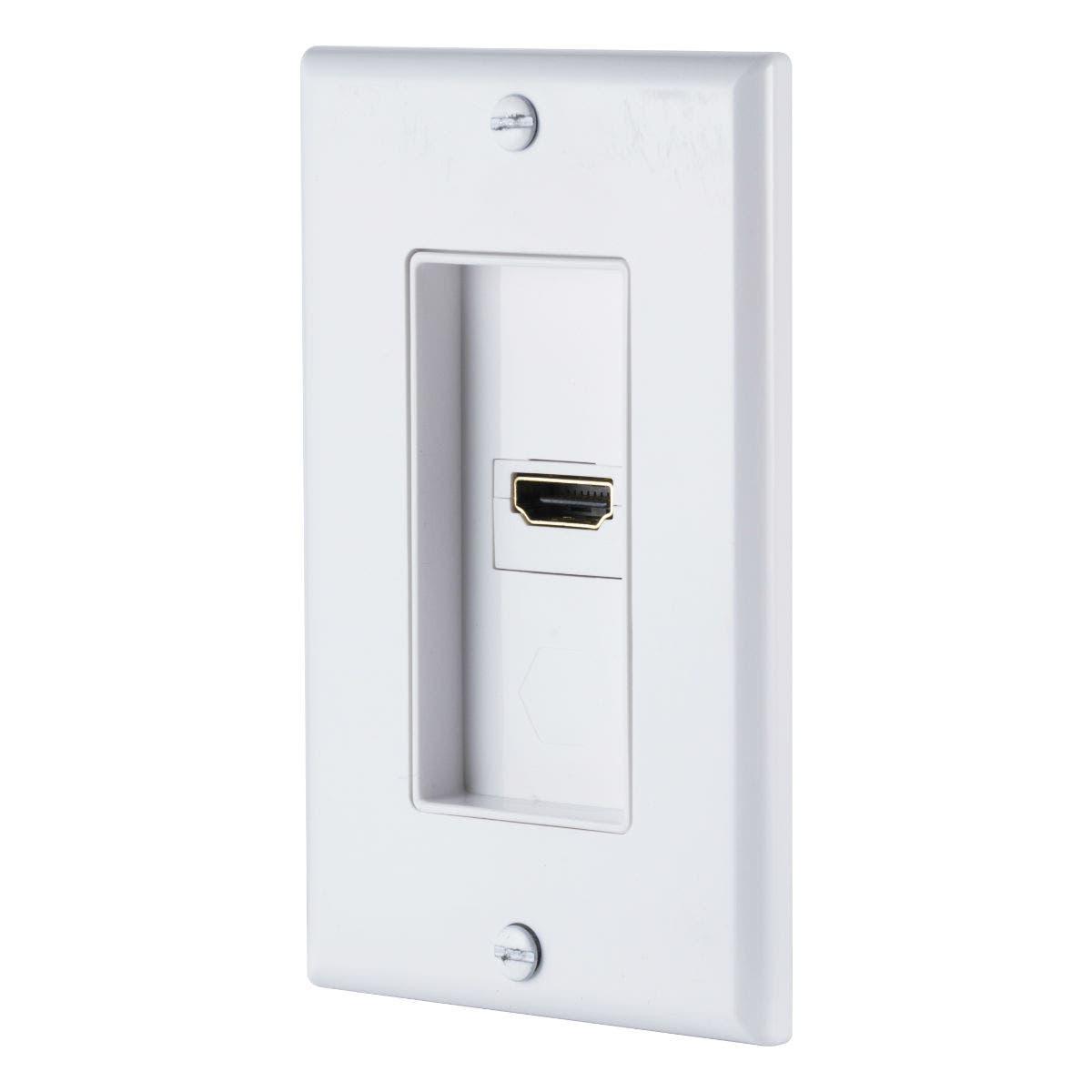 GE Single HDMI Wall Plate, White