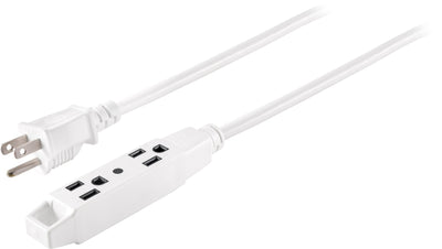 UltraPro 3-Outlet 25ft. Heavy Duty Indoor/Outdoor Extension Cord, 2 Pack, White