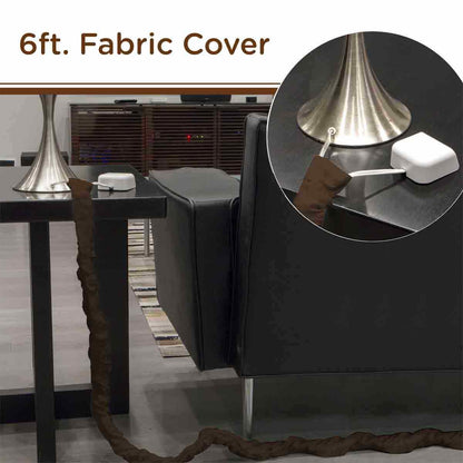 Cordinate 6ft. Fabric Cord Cover, Brown