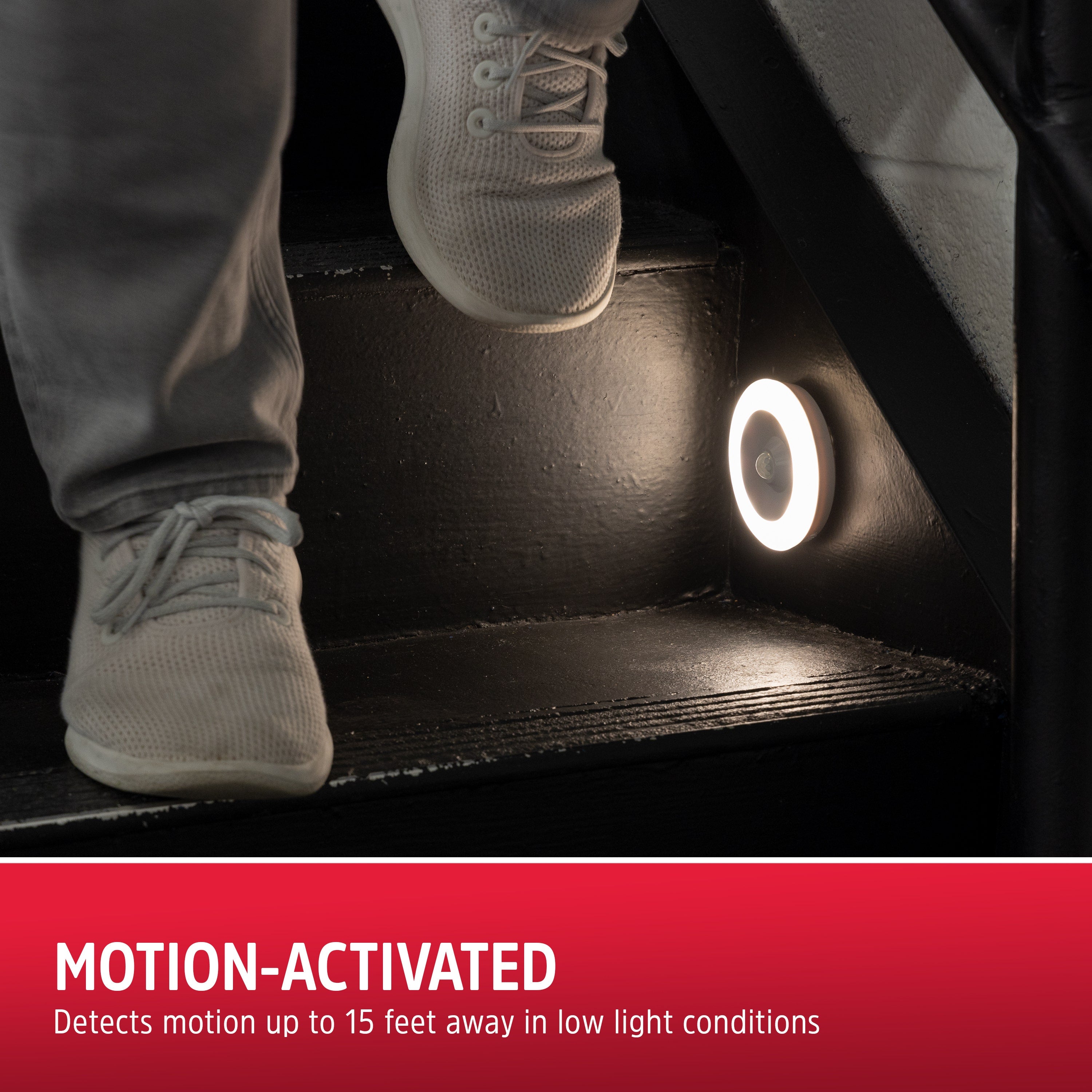Energizer Battery Operated Motion Sensing LED Puck Light, 6 Pack, White