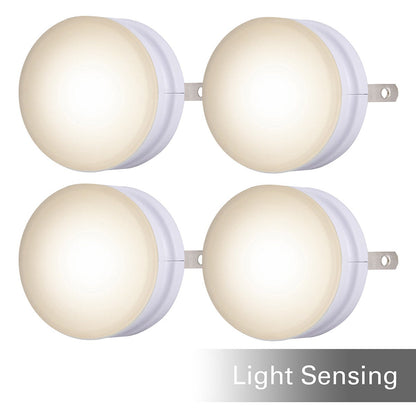 Lights by Night LED GLO Dot Light Sensing Night Light, 4 Pack, White