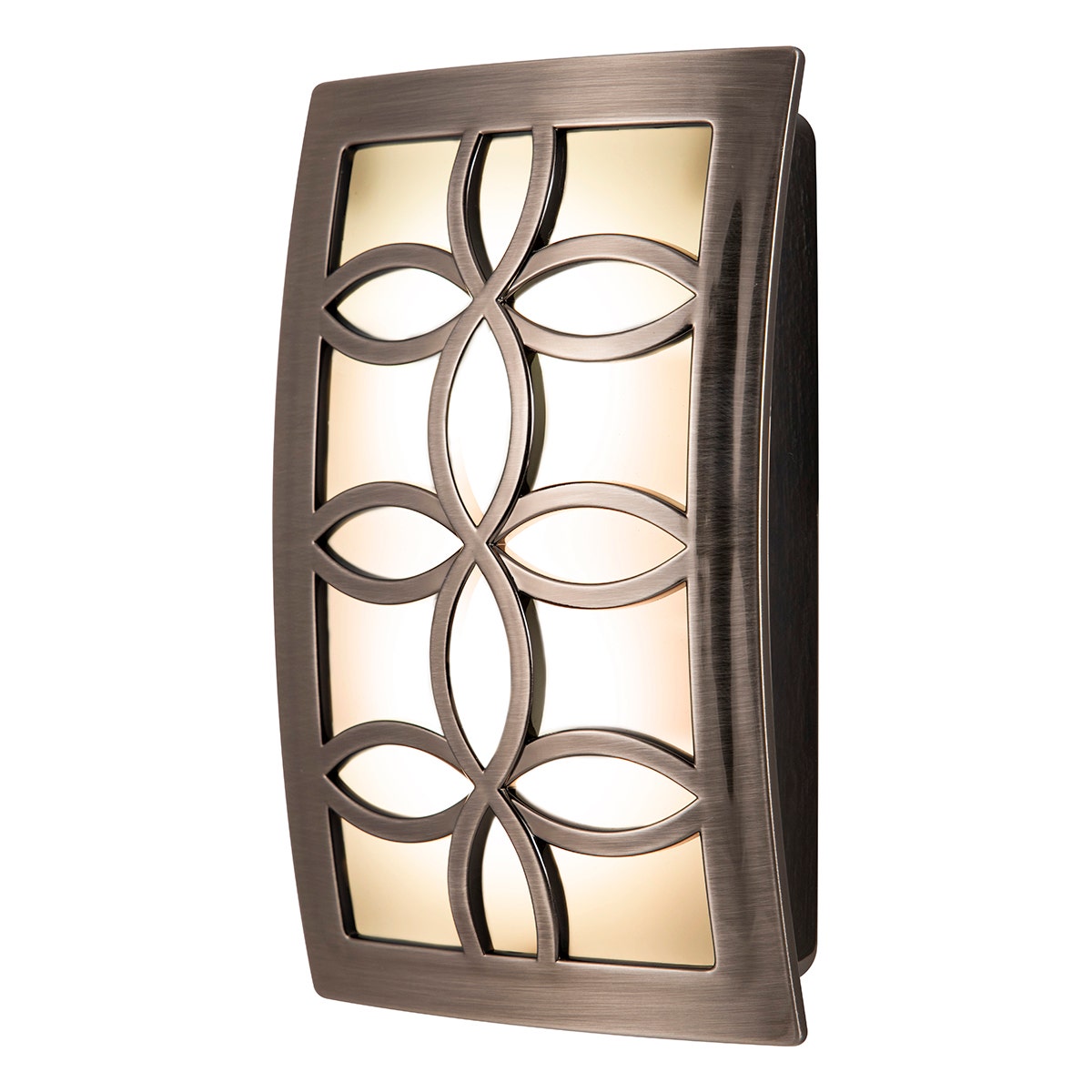 GE CoverLite Light Sensing LED Night Light, Brushed Nickel