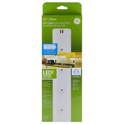 GE 12in. Battery Operated LED Light Bar, White