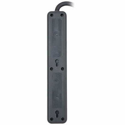 GE 6-Outlet 6ft. Surge Protector with Braided Cord, Black