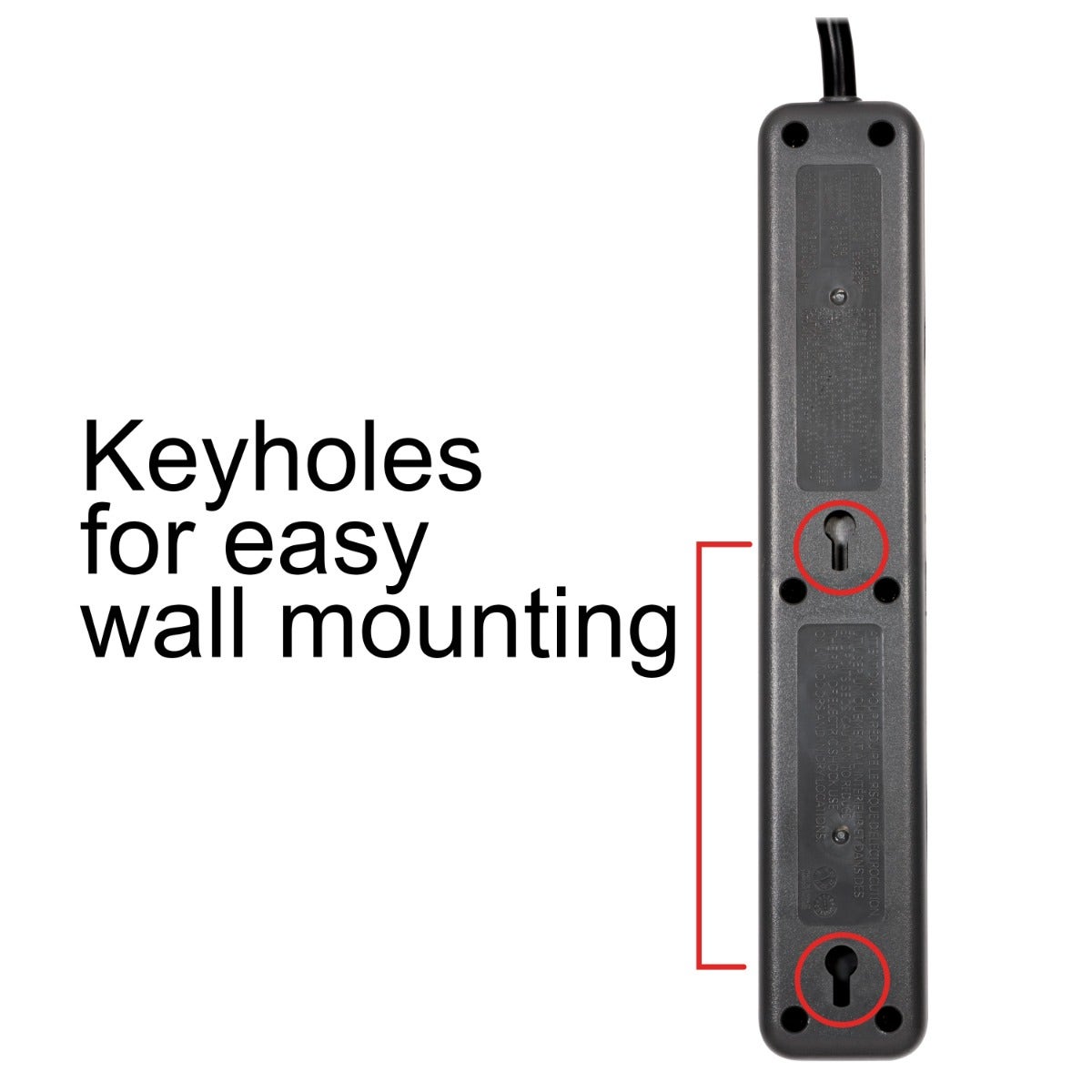 GE 6-Outlet 20ft. Surge Protector, Black