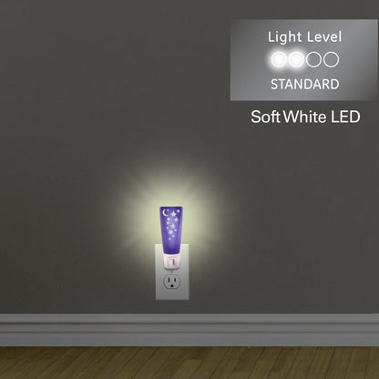 Lights by Night Moon and Stars Manual On/Off LED Night Light, Blue