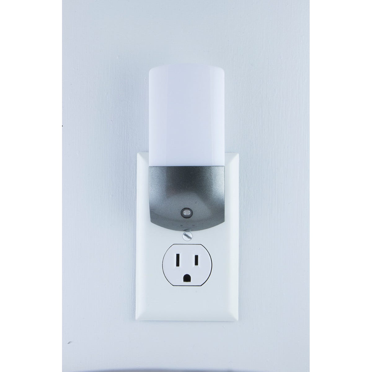 Energizer Plug-In Light Sensing LED Night Light, 2 Pack, Brushed Nickel