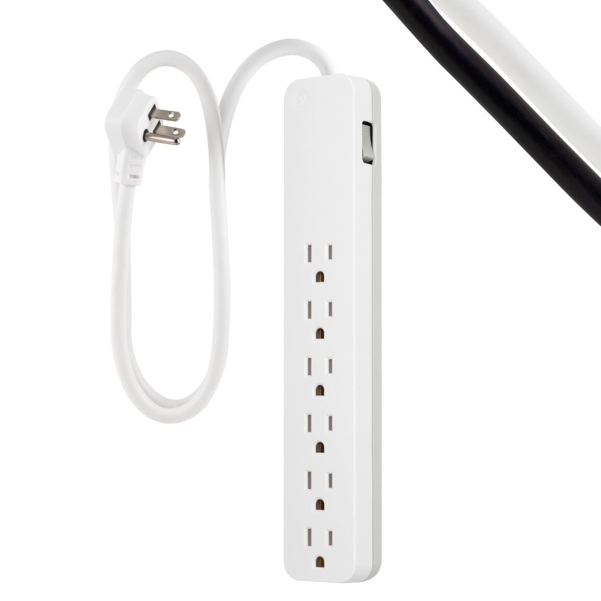 GE 6-Outlet 6ft. Surge Protector, White