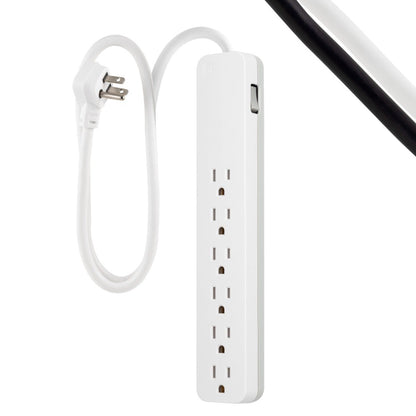 GE 6-Outlet 6ft. Surge Protector, White