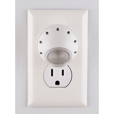 GE Light Sensing Rotating LED Night Light, White