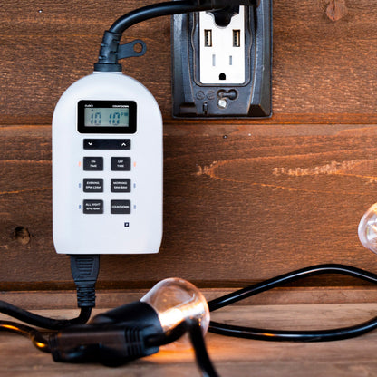 UltraPro Outdoor Plug-In 24-Hour Digital Timer, Gray