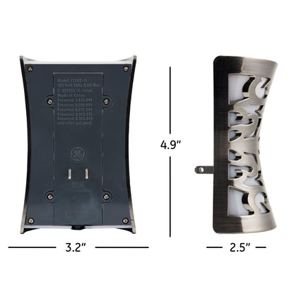 GE CoverLite Light Sensing LED Night Light, Brushed Nickel
