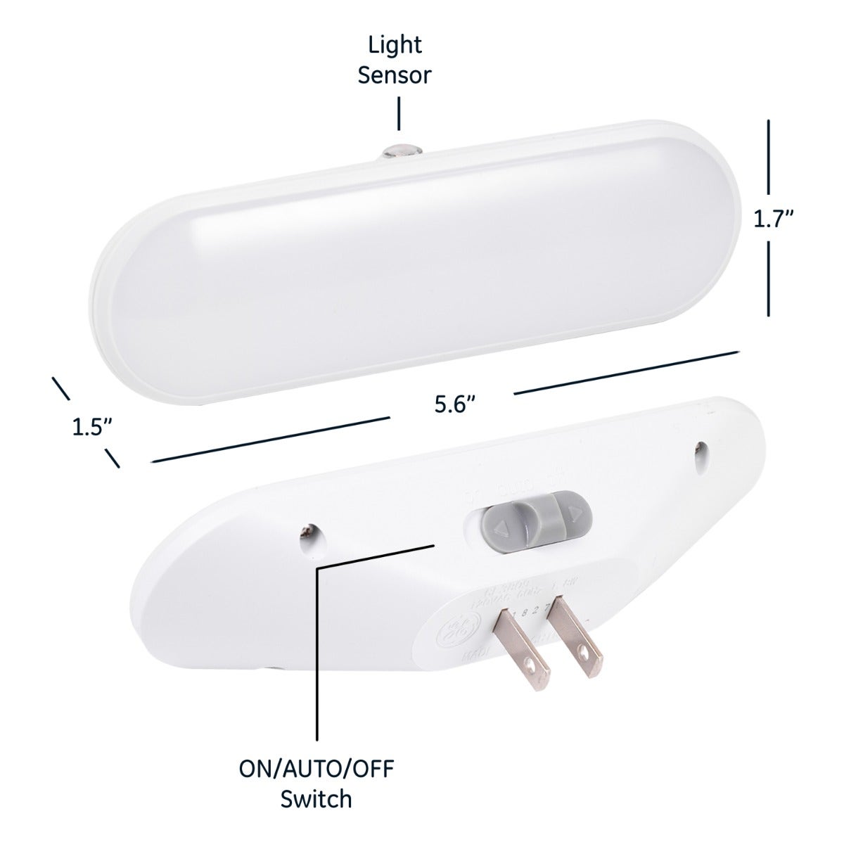 GE UltraBright Plug-In Automatic LED Light Bar, 4 Pack, White