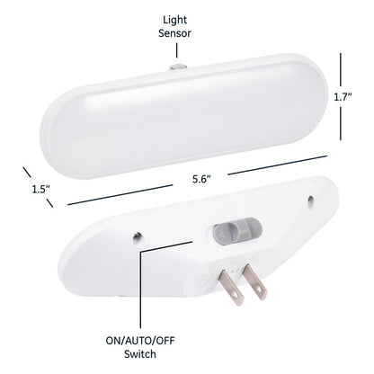 GE UltraBright Plug-In Automatic LED Light Bar, 4 Pack, White