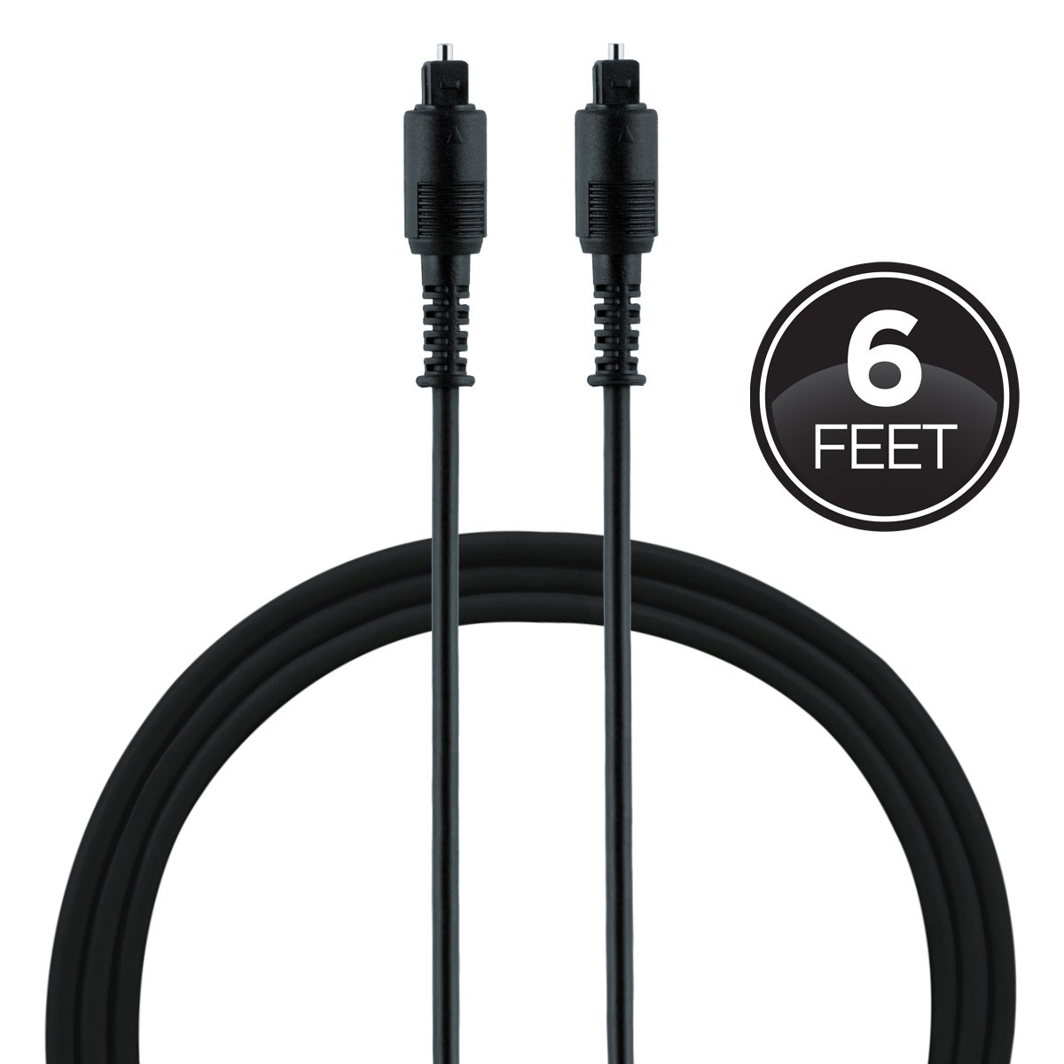 GE 6 ft. Digital Toslink Cable, Black