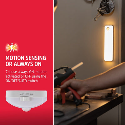 Energizer Rechargeable Motion-Sensing Light Bar, White
